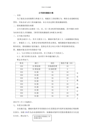 公司股权激励方案.2024