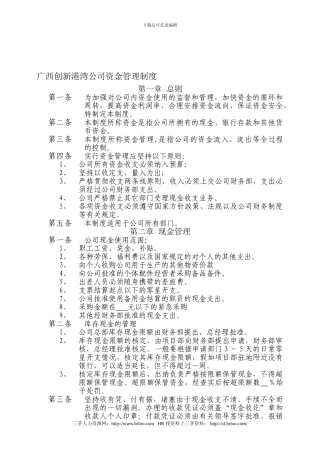 公司资金管理制度