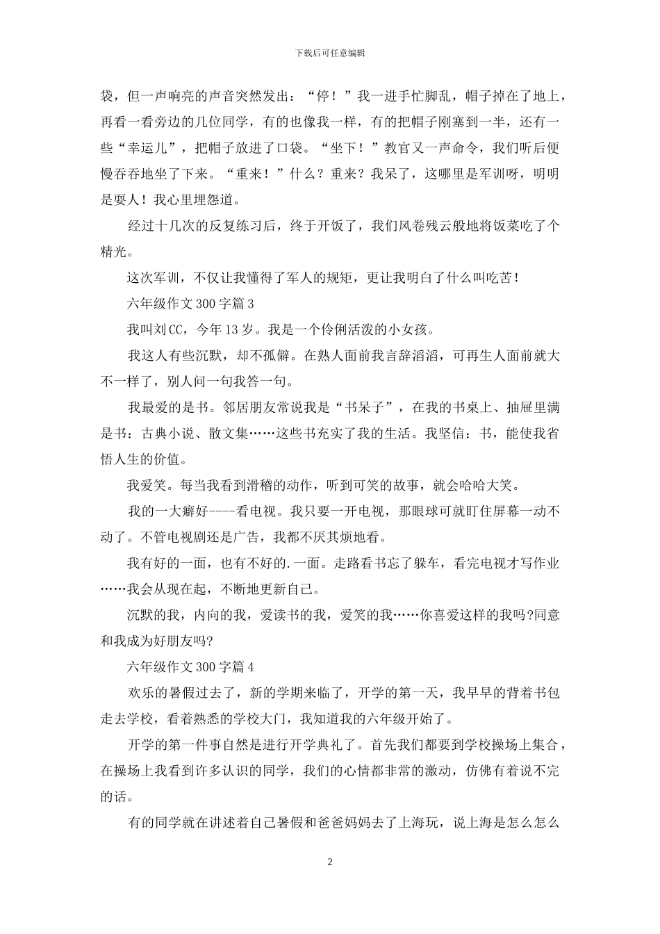 六年级作文300字集锦5篇-1_第2页