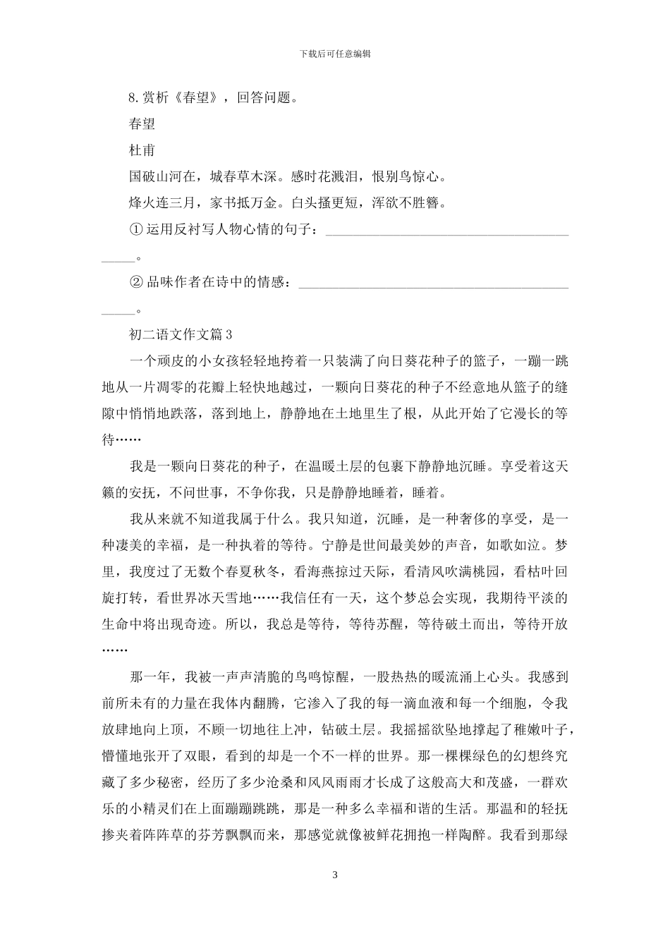 关于初二语文作文4篇_第3页