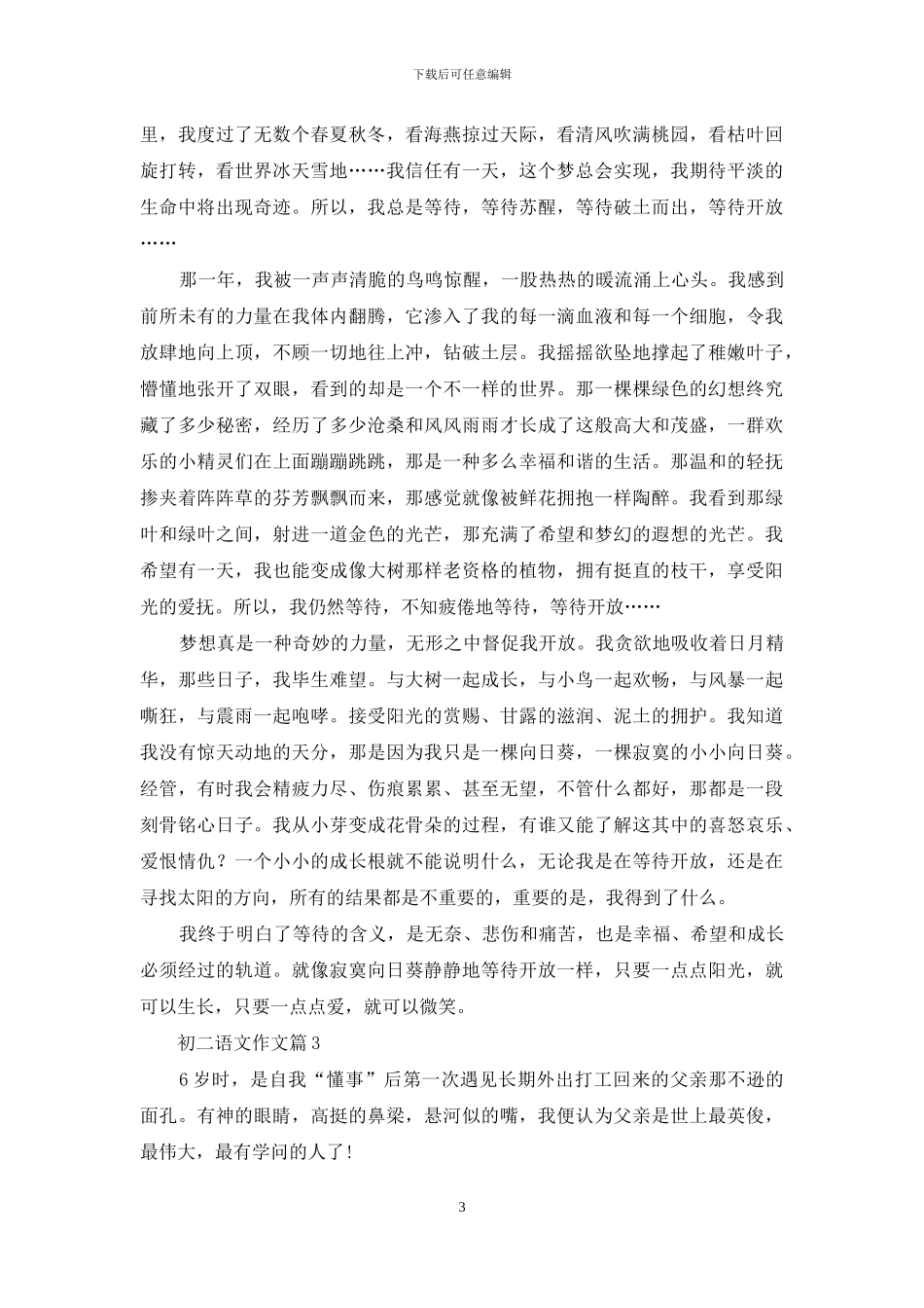 关于初二语文作文合集八篇_第3页