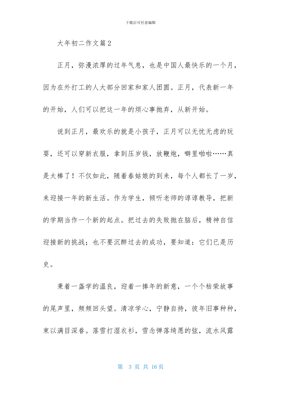 关于大年初二作文集合9篇_第3页