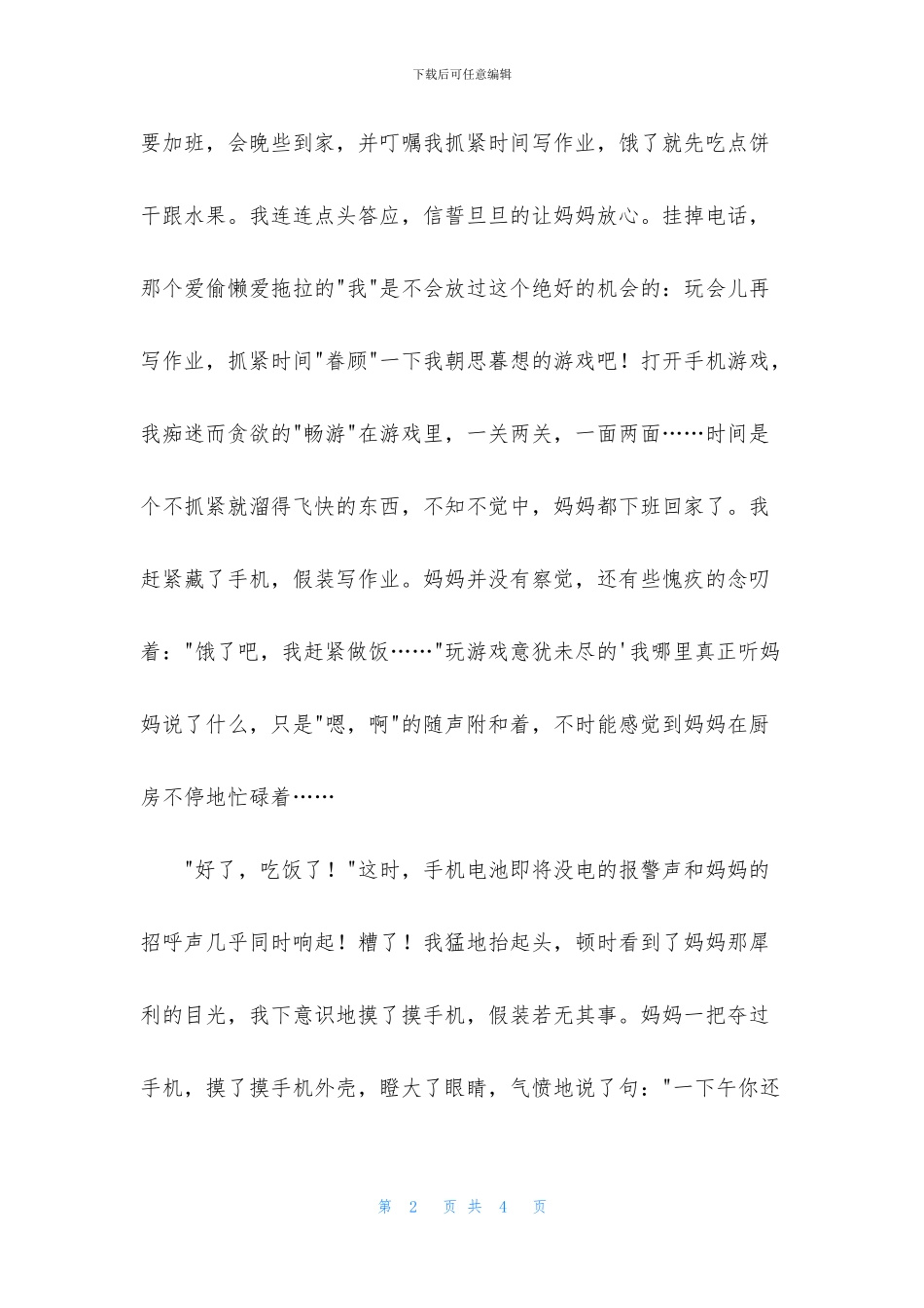 关于妈妈的初三语文作文_第2页