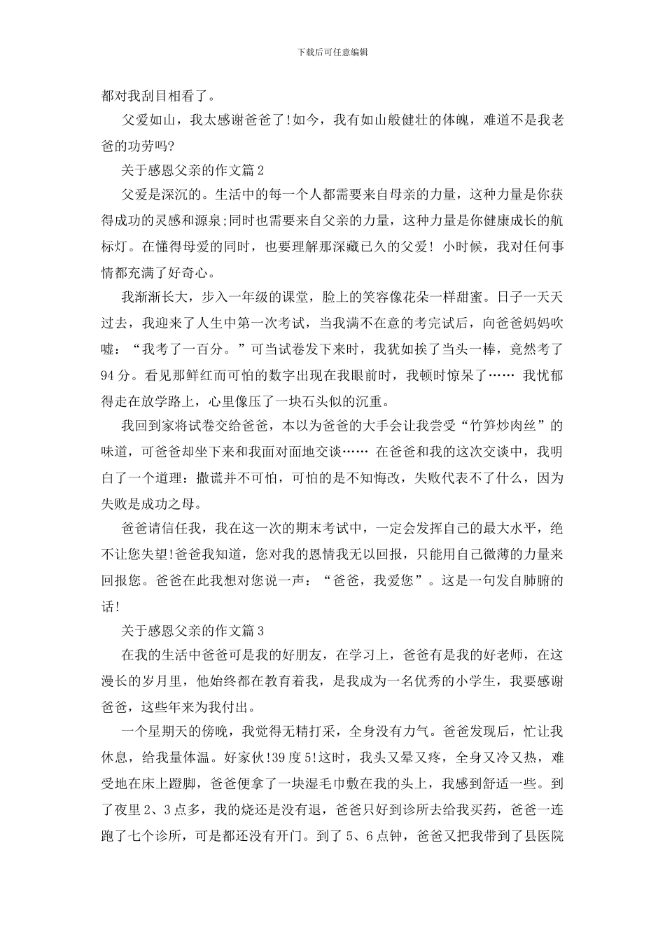 关于感恩父亲的作文_第2页