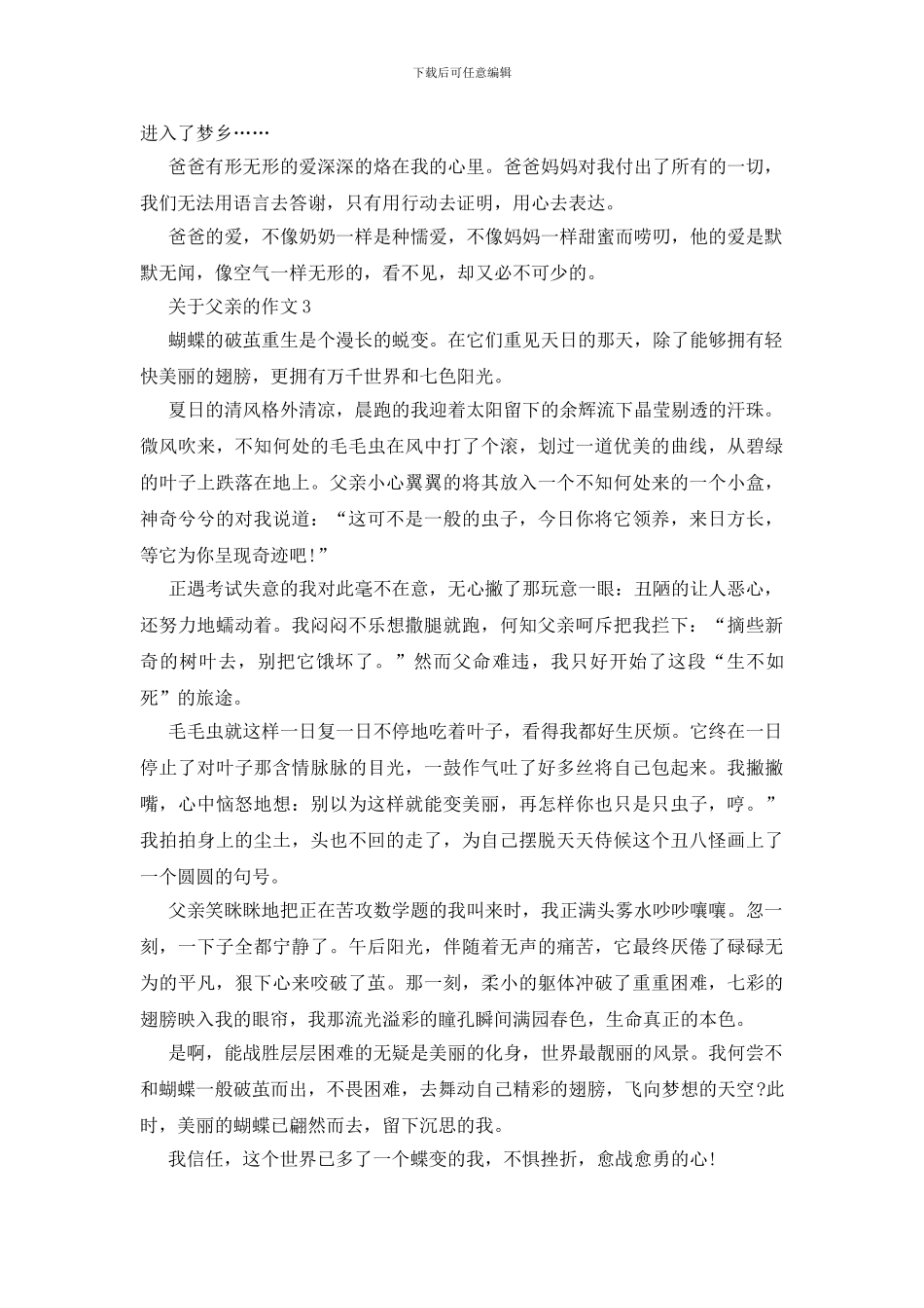 关于我的父亲作文600字_第3页