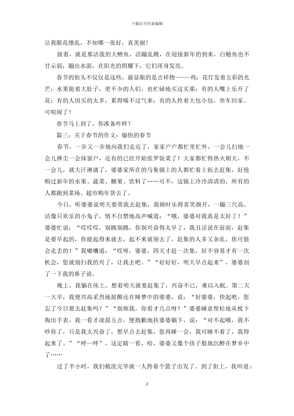 关于春节的见闻作文大全_第2页