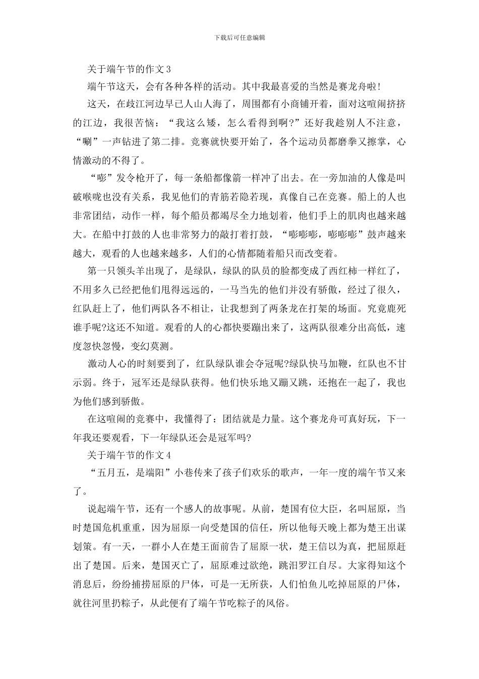 关于端午节的作文_第3页