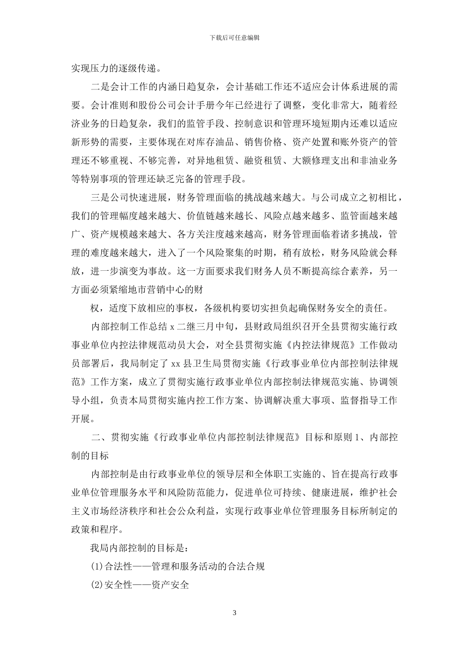 内部控制工作总结报告_第3页