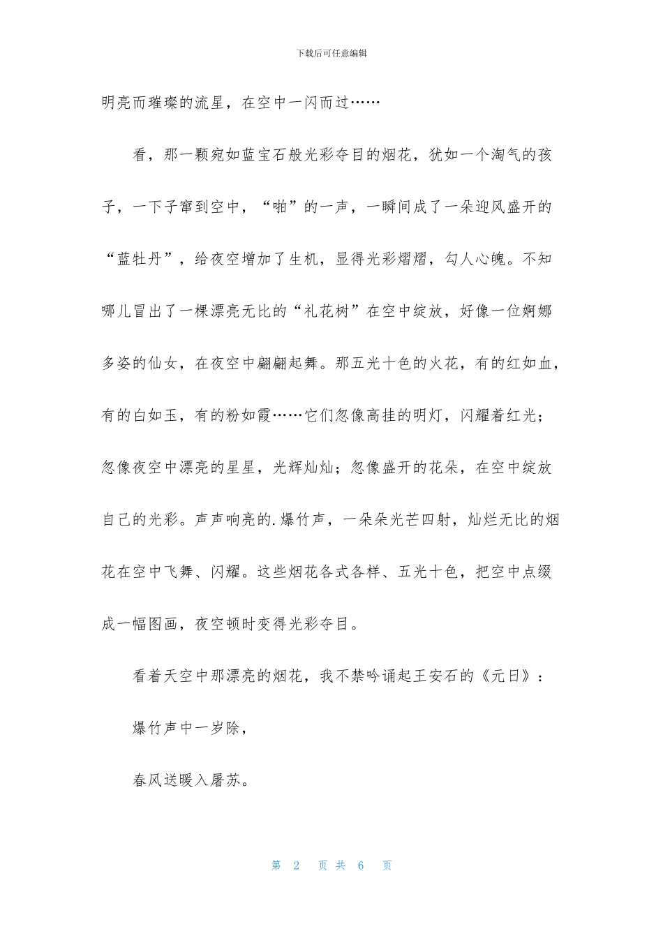 写烟花的初一语文作文_第2页