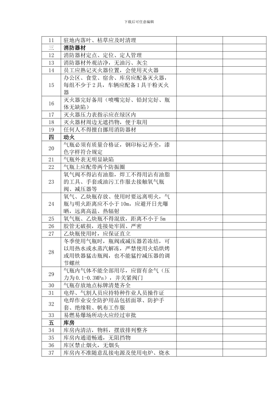 冬季防火安全检查表._第2页