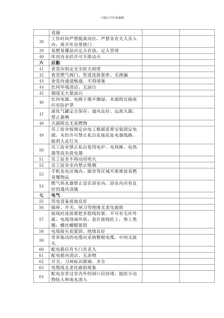 冬季防火安全检查表._第3页