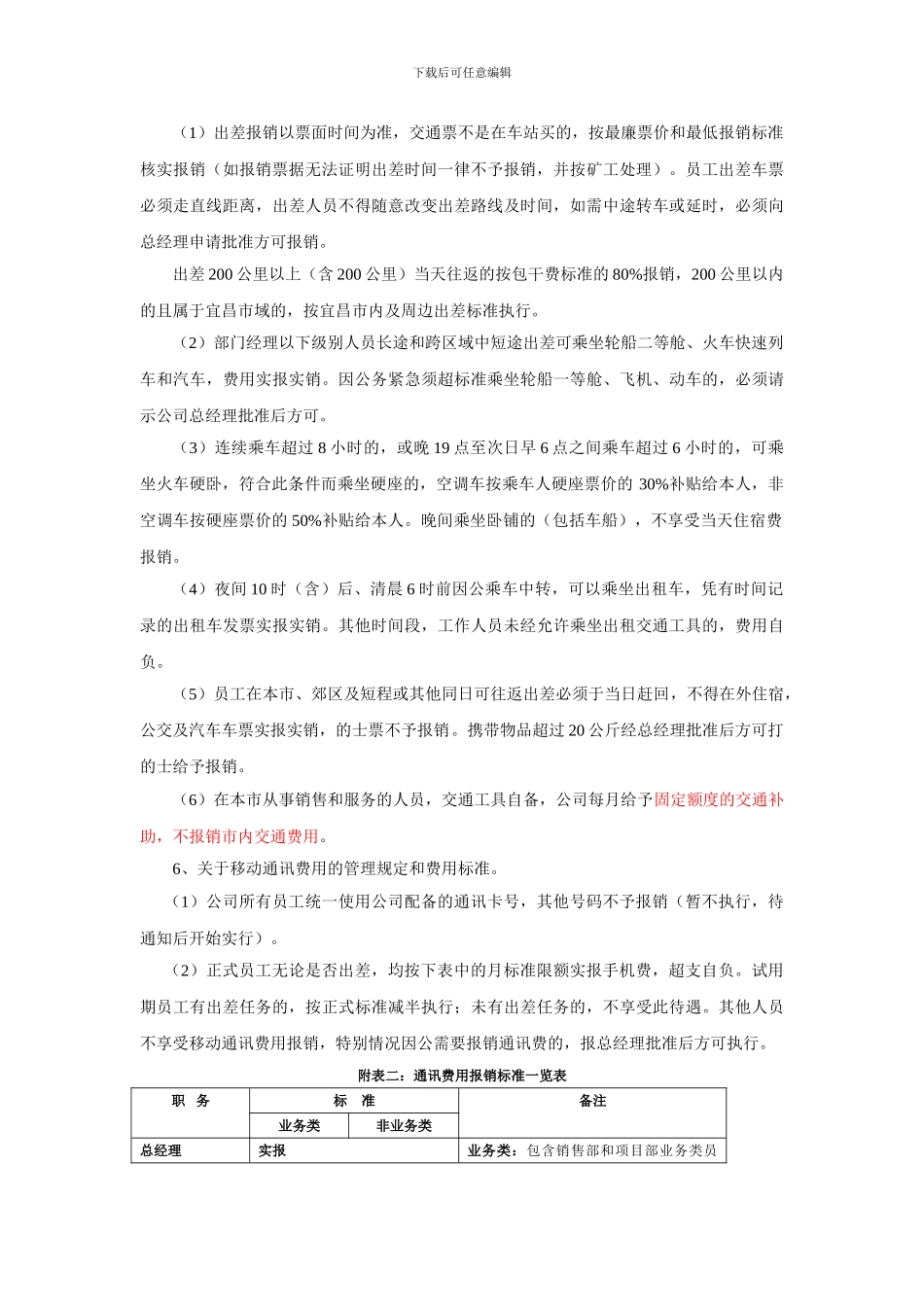 出差及费用管理制度_第3页