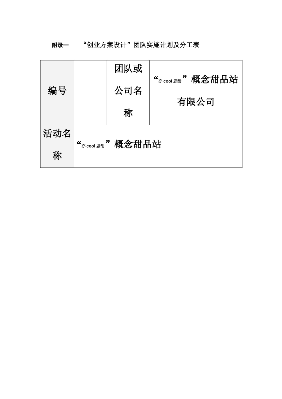 创业计划书模板——甜品店_第2页