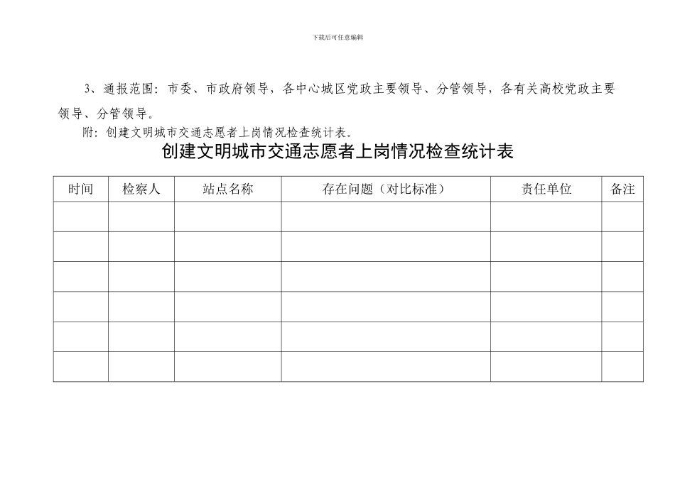 创建文明城市交通志愿者上岗通报制度_第2页