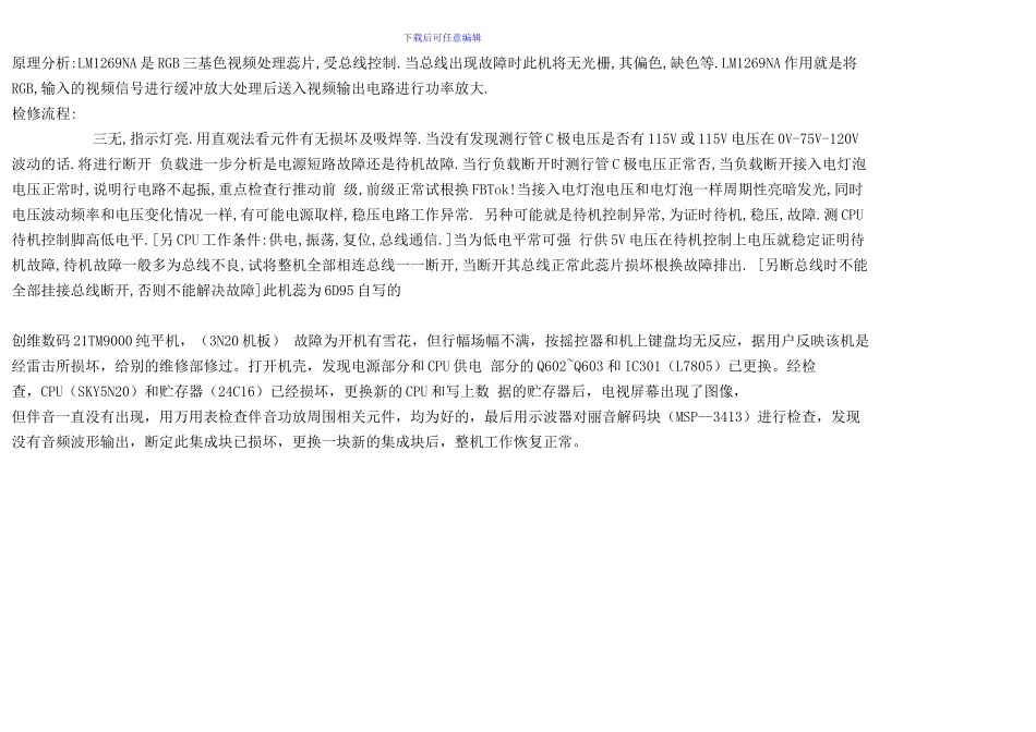 创维彩电维修通病大全_第3页