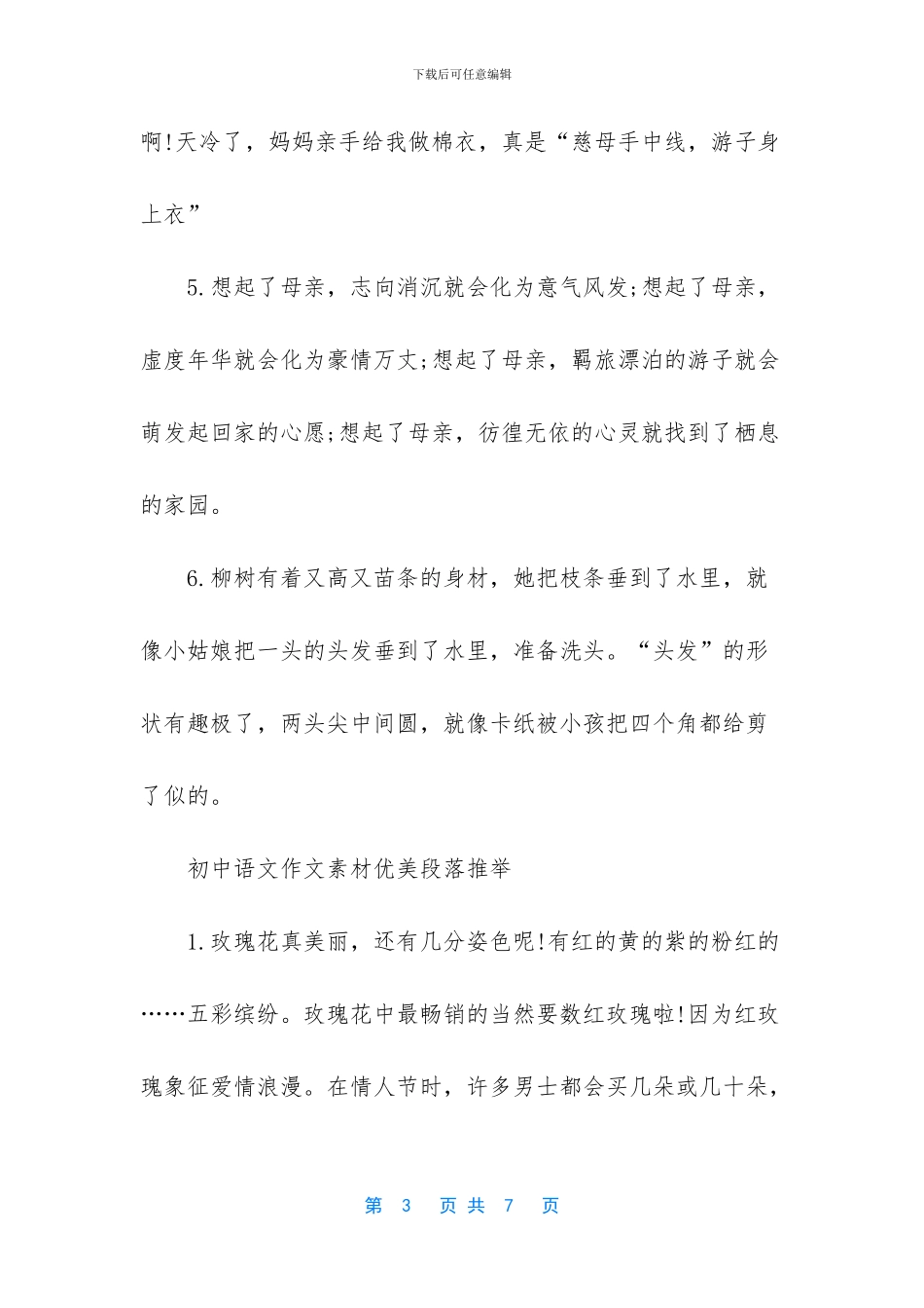 初中语文作文素材优美段落积累-苏轼作文素材优美段落_第3页