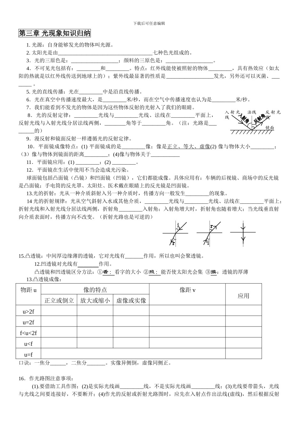初二物理上册知识点总结_第2页