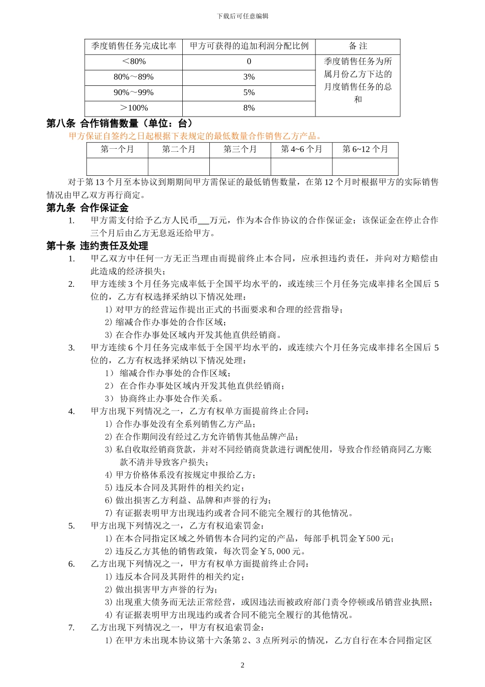 办事处合作运营协议_第2页