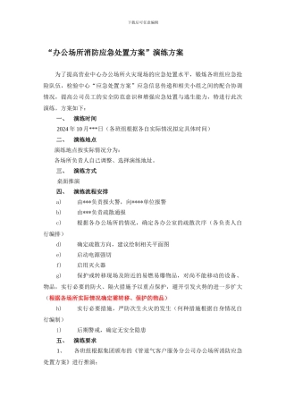 办公场所消防应急演练