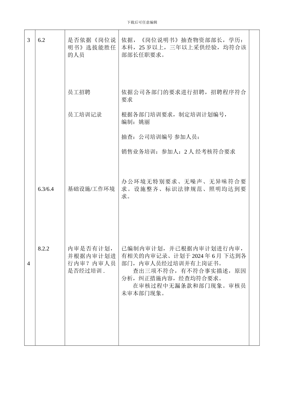 办公室内审检查表_第2页