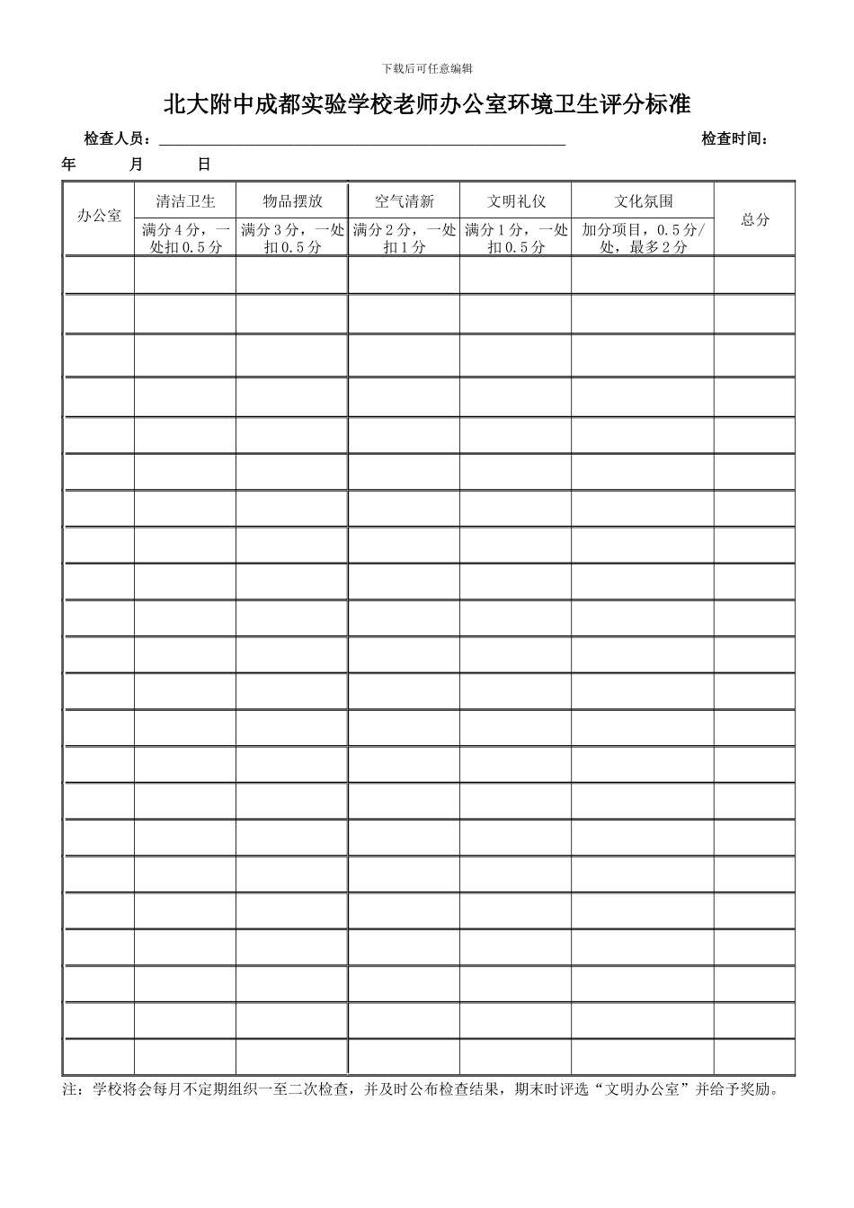 办公室卫生奖惩制度_第2页