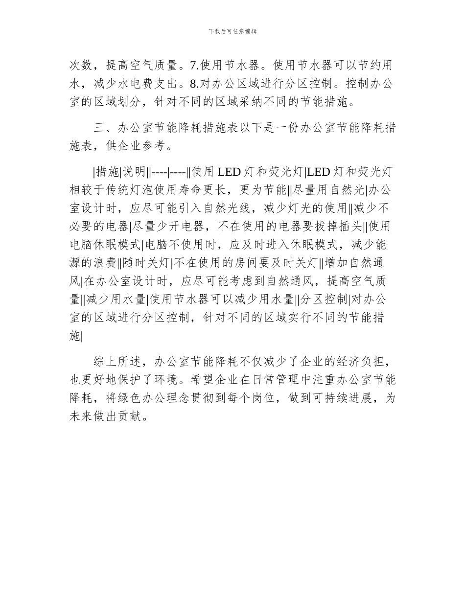 办公室节能降耗措施-办公室节能降耗措施表_第2页