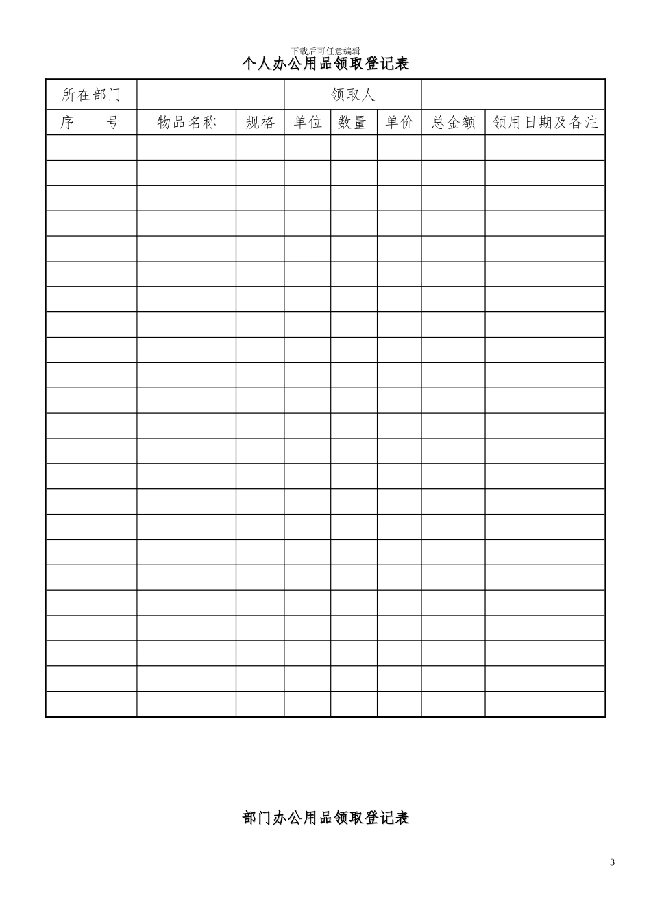 办公用品申领登记制度_第3页