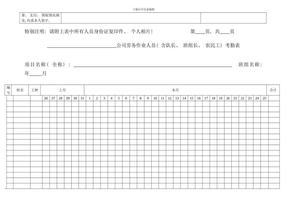 劳务实名制管理标准化表格样本_第3页
