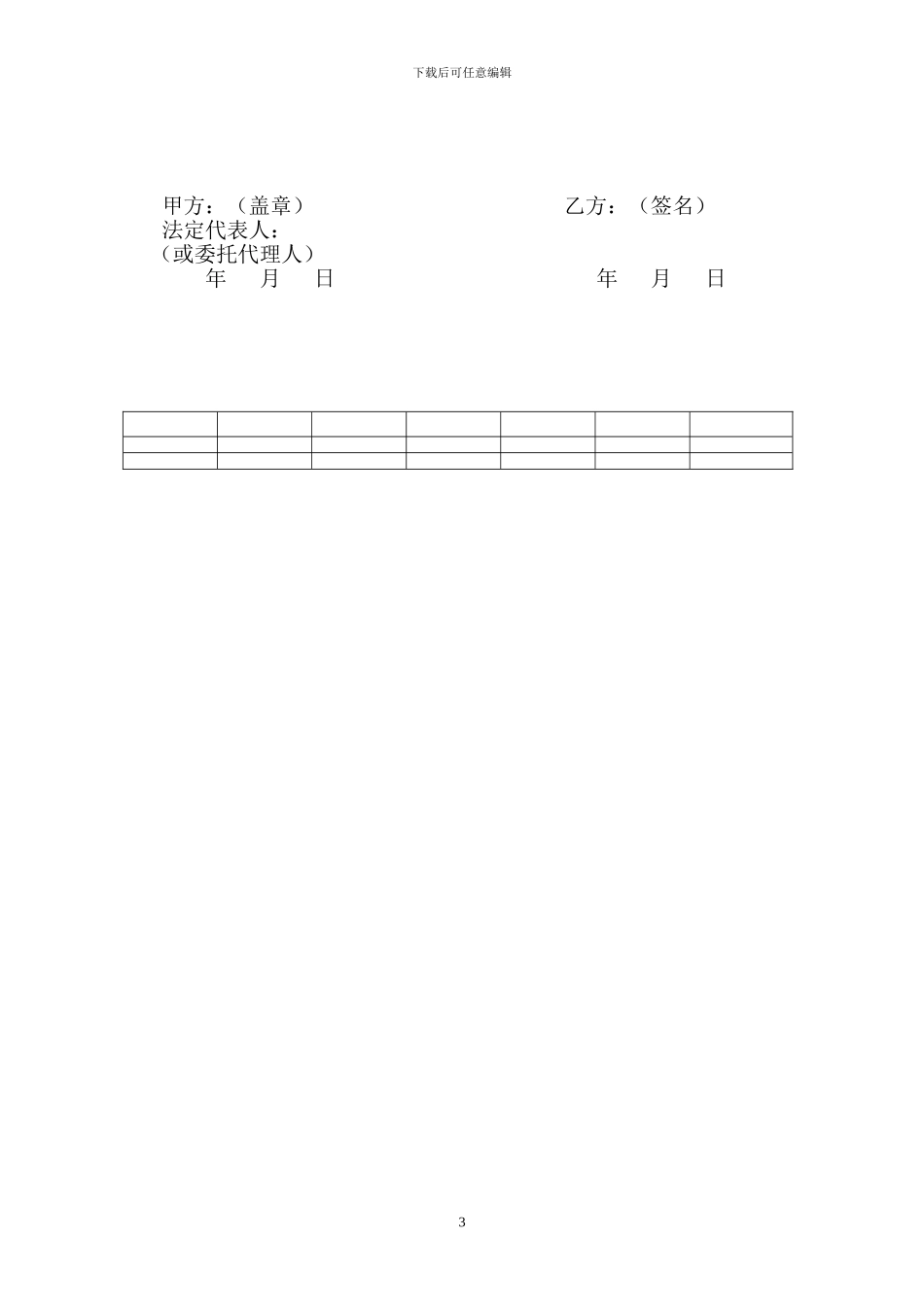 劳动合同补充协议_第3页