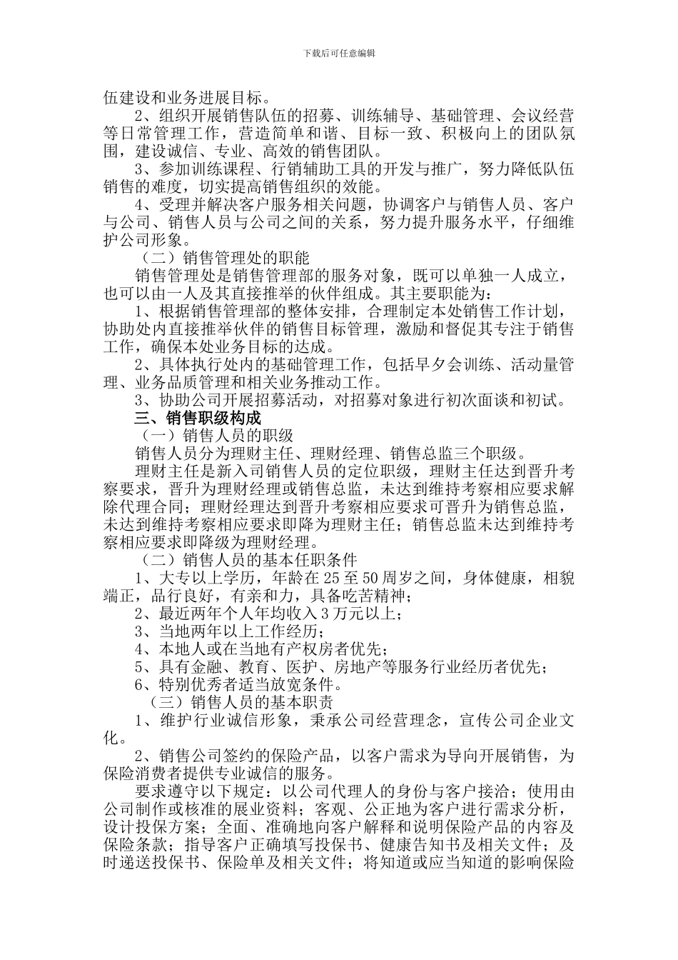 北京大童销售组织人力资源管理办法北京1112发文_第2页