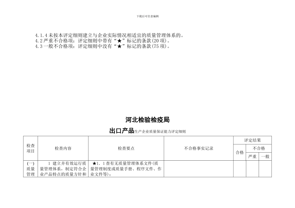 北检验检疫局-《出口机电生产企业质量保证能力评定细则》_第2页