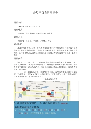 丹尼斯调研报告