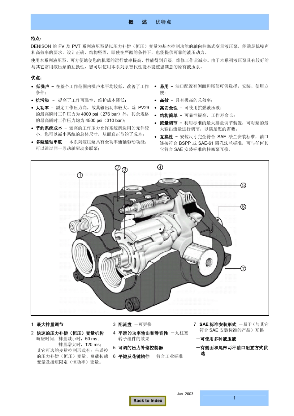 丹尼逊PV系列柱塞泵样本_第3页