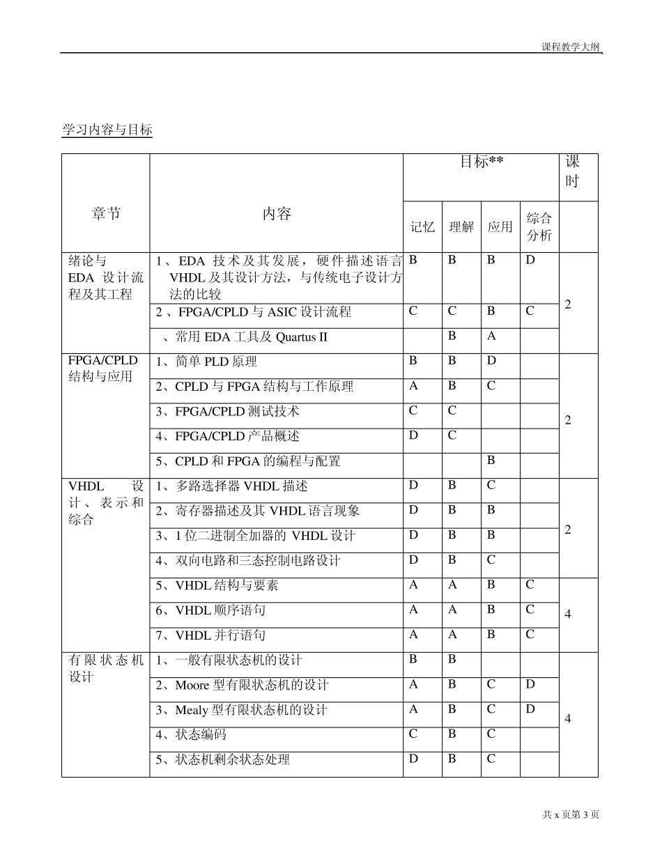 为基础描述学生在学完本课程后应具有的能力,目标栏内以A,B,C_第3页