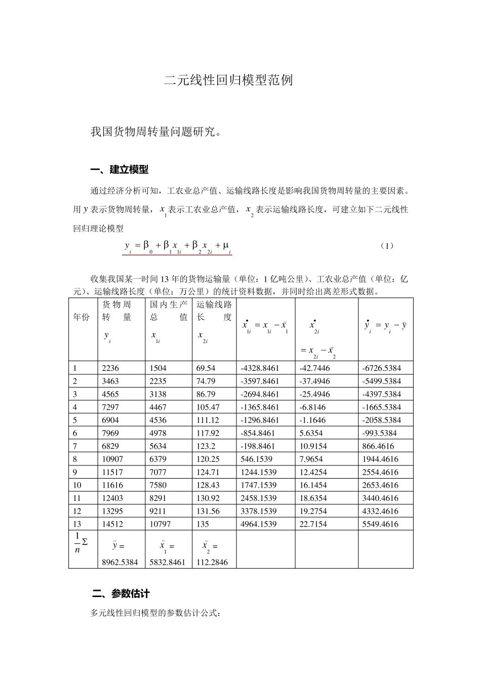 二元线性回归模型案例_第1页