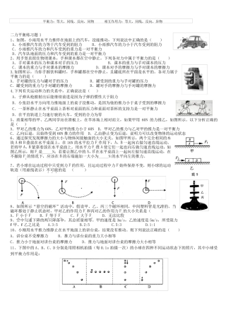二力平衡练习题附详细答案