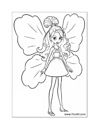 二十一张儿童公主涂色简笔画