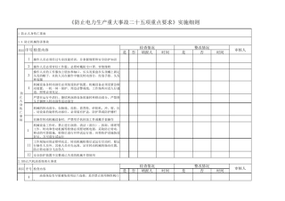 二十五项反措检查表