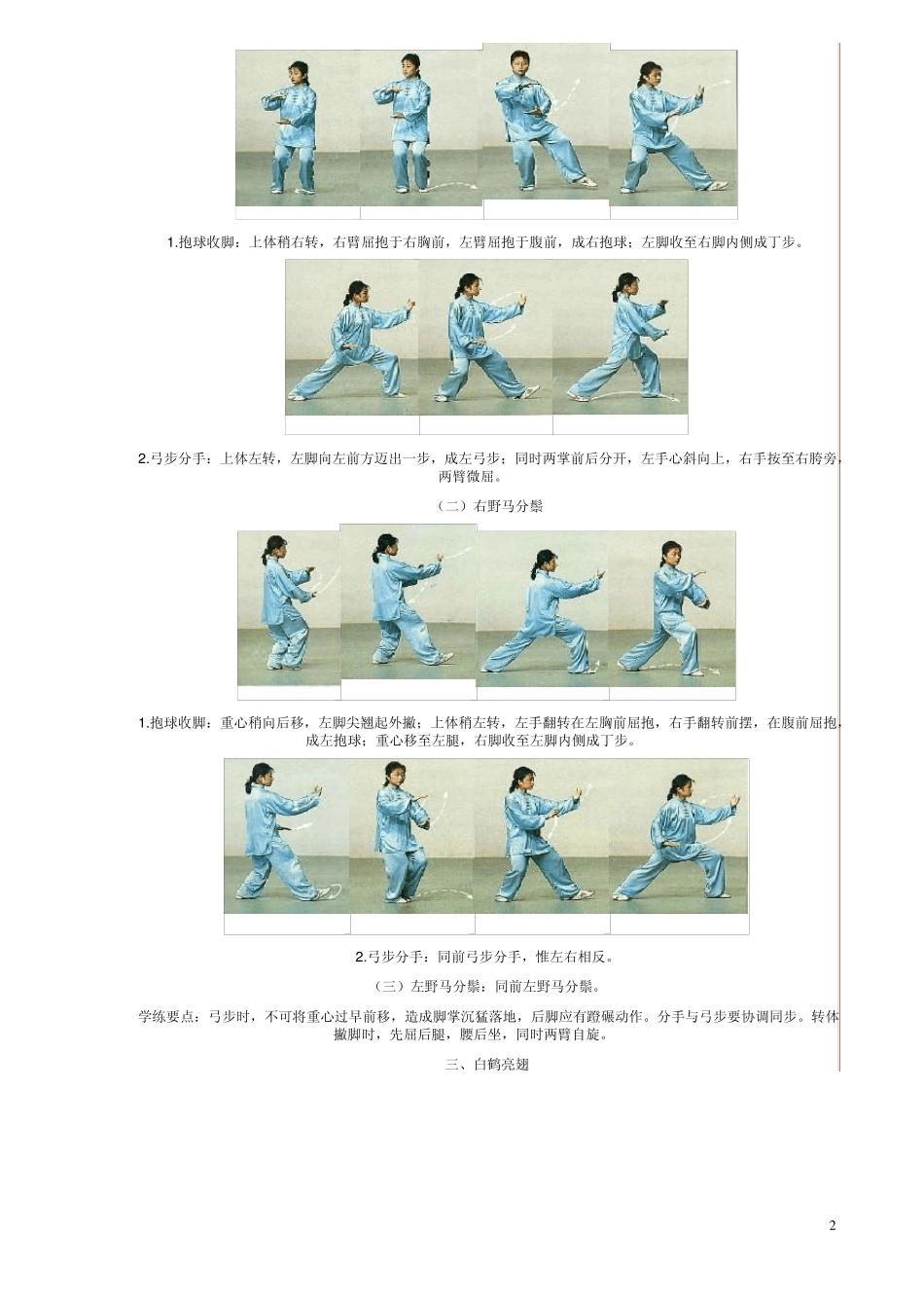二十四式太极拳动作详解_第2页