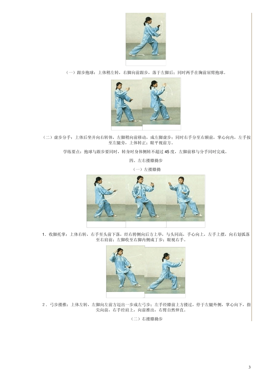 二十四式太极拳动作详解_第3页
