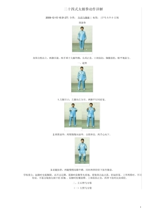 二十四式太极拳动作详解