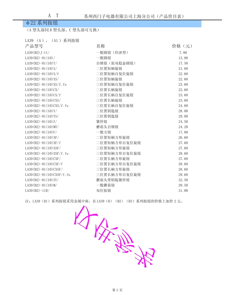 二工元件最新价格表_第3页