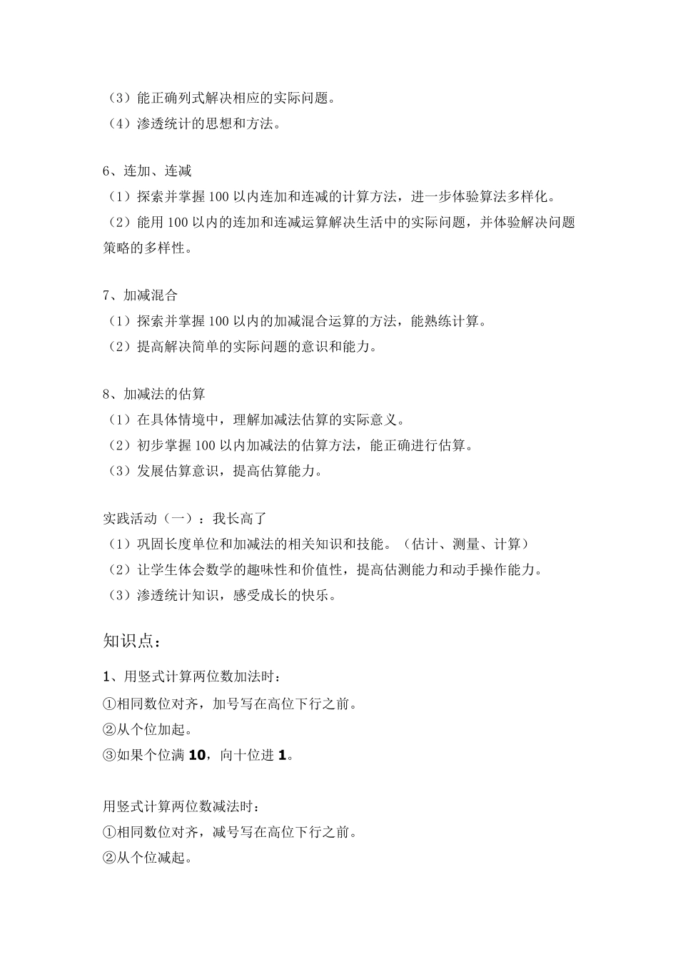 二年级上册数学重点难点知识总结_第2页