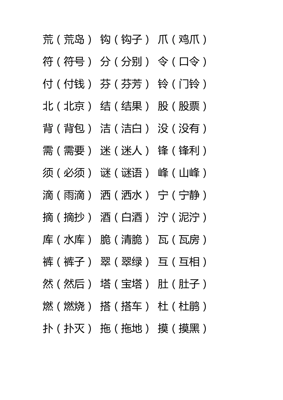 二年级下册形近字总汇_第3页