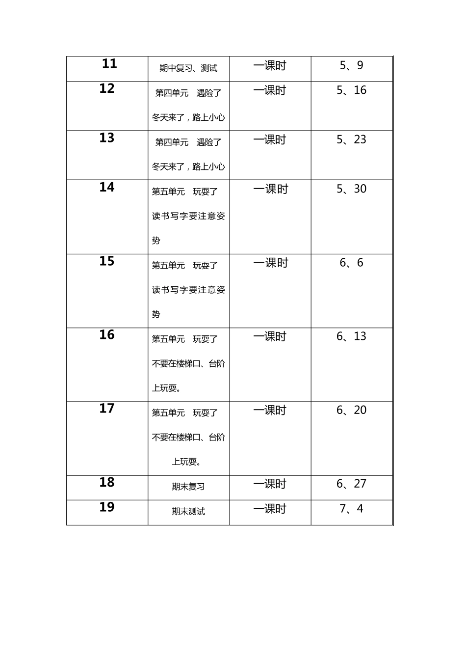 二年级下安全教育教案_第3页