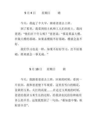 二年级日记范文