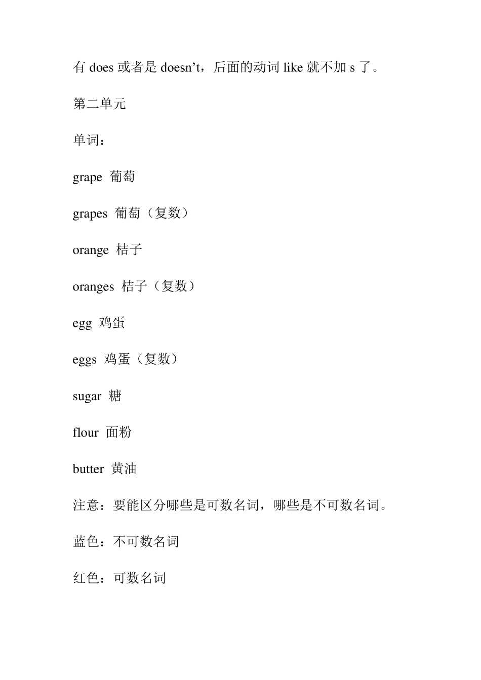 二年级朗文英语下册(2B)语法知识点归纳_第3页