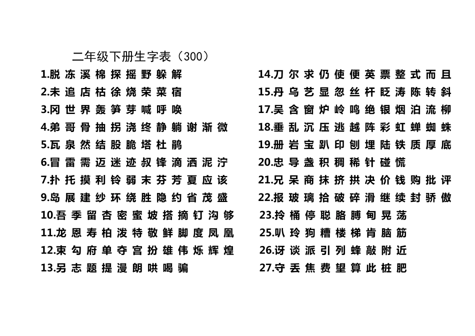二年级生字表_第3页