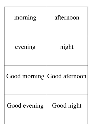 二年级英语上单词卡片(正反面...