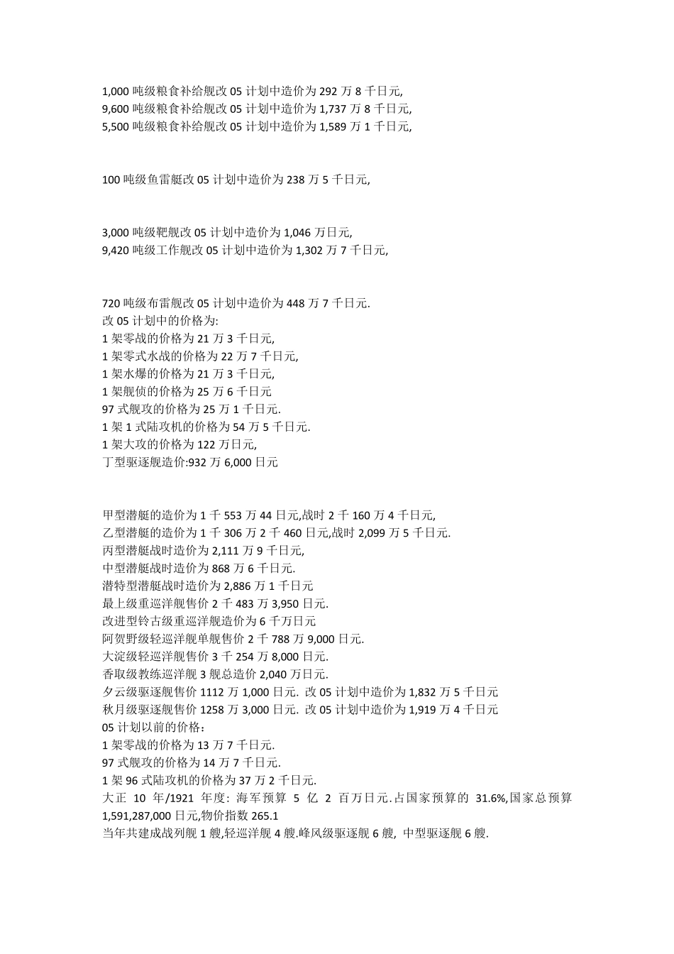 二战前日本海军舰艇造价_第2页